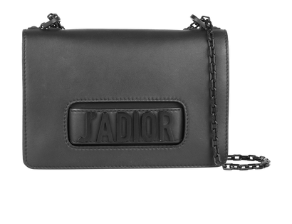 Dior J'Adior Flap Bag, &pound;595, Handbags, Black, Leather, Front view